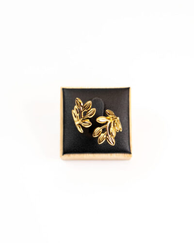 Bague femme Hugging Leaf Ring plaquée or 18 carats en acier inoxydable - Lumine Jewelry Maroc