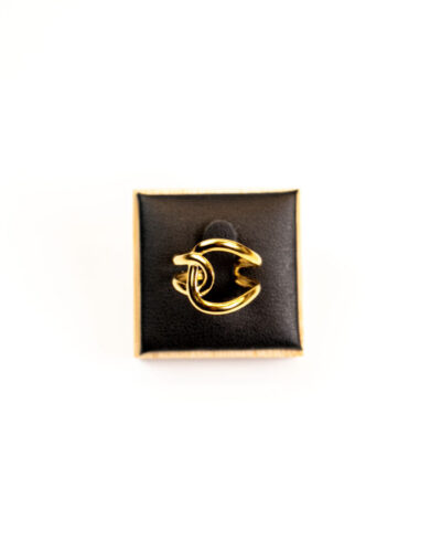 Bague femme Linked Ring plaquée or 18 carats en acier inoxydable - Lumine Jewelry Maroc