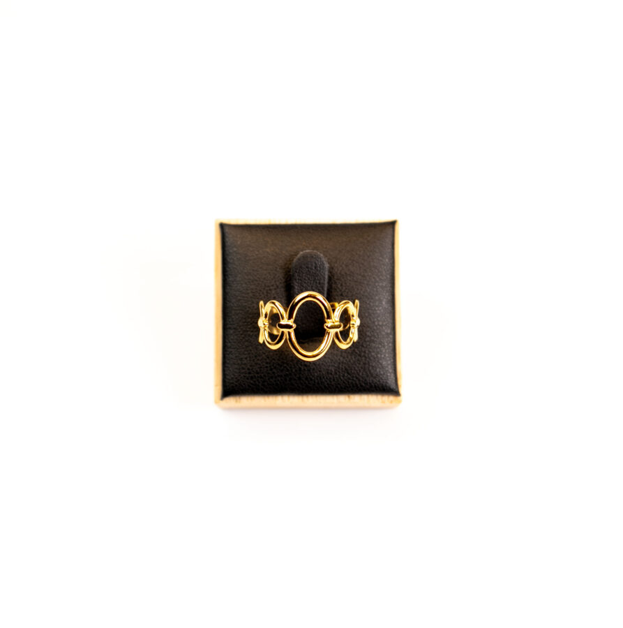 Bague femme Loop Ring plaquée or 18 carats en acier inoxydable - Lumine Jewelry Maroc