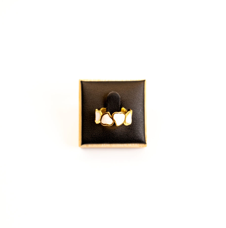 Bague femme Evemore Ring plaquée or 18 carats en acier inoxydable - Lumine Jewelry Maroc