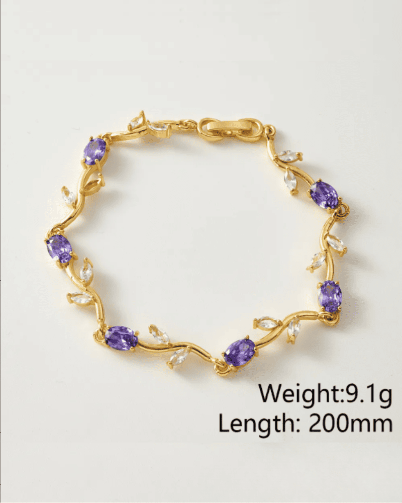 Tulip Garden Bracelet - Purple