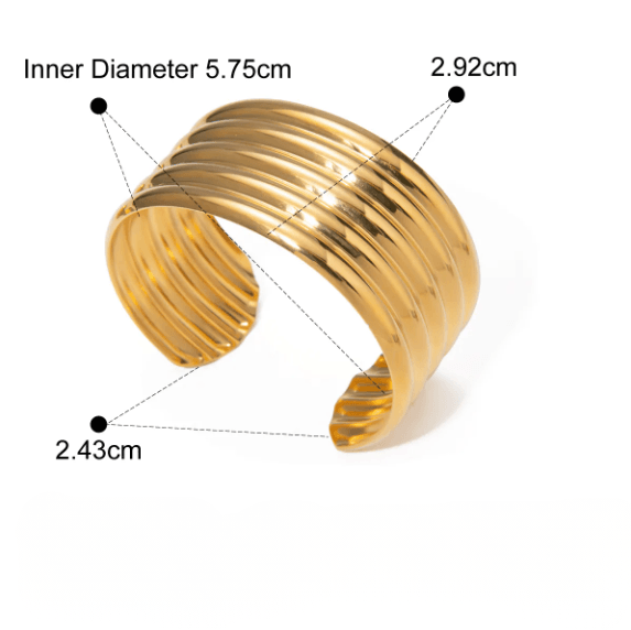 ribbed cuff bangle – Image 5