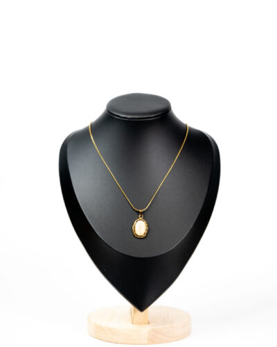 Collier femme Opal Stone Necklace plaqué or 18 carats en acier inoxydable - Lumine Jewelry Maroc