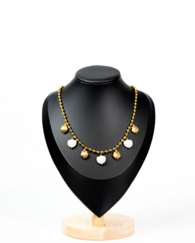Collier femme CORAL NECKLACE plaqué or 18 carats en acier inoxydable - Lumine Jewelry Maroc