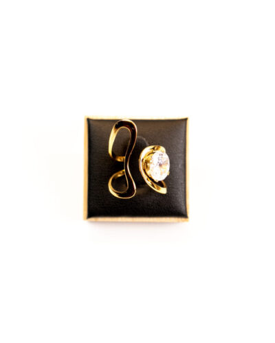 Bague femme LUNAR GLOW RING plaquée or 18 carats en acier inoxydable - Lumine Jewelry Maroc