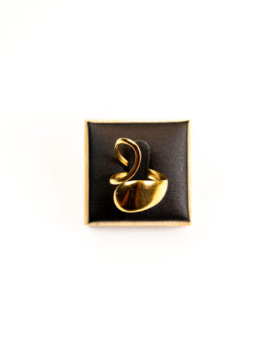 Bague femme Artisan Arc Ring plaquée or 18 carats en acier inoxydable - Lumine Jewelry Maroc